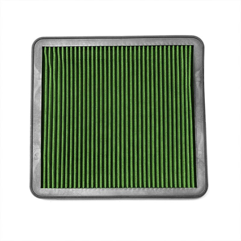 Green High Flow Cotton Washable OE Drop-In Panel Air Filter For 08-16 LX570-Performance-BuildFastCar