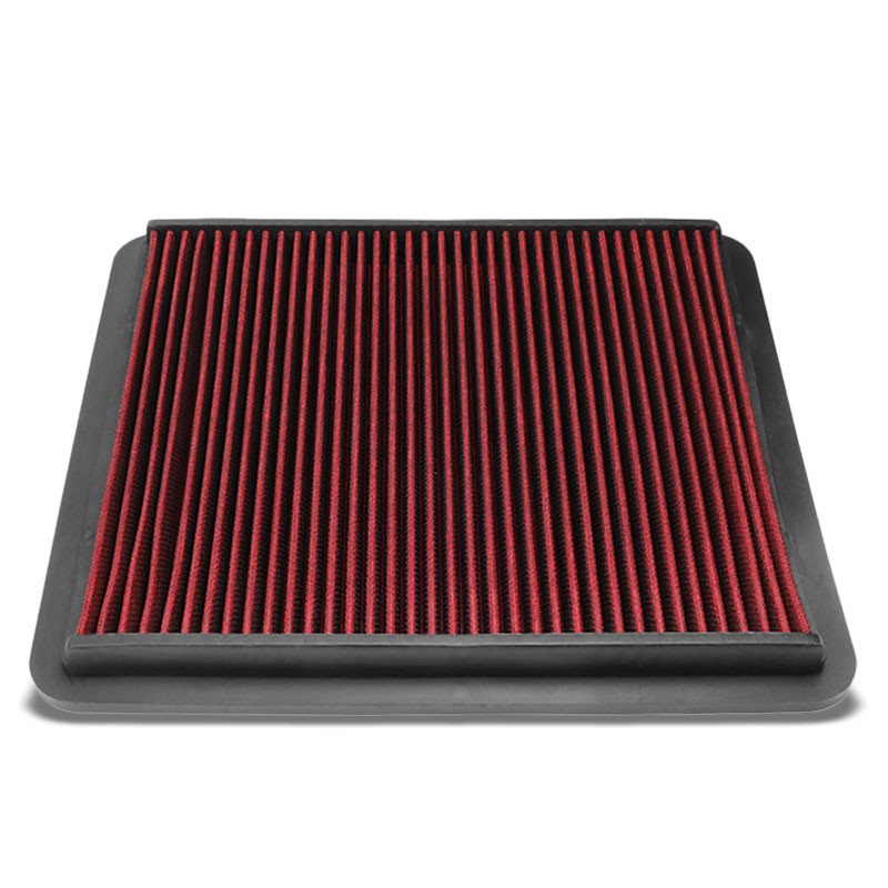 Red High Flow Washable/Reusable Style Drop-In Panel Air Filter For 07-14 Tundra-Performance-BuildFastCar