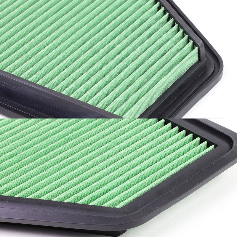 Green High Flow Cotton OE Style Drop-In Panel Air Filter For 02-10 Lexus SC430-Performance-BuildFastCar