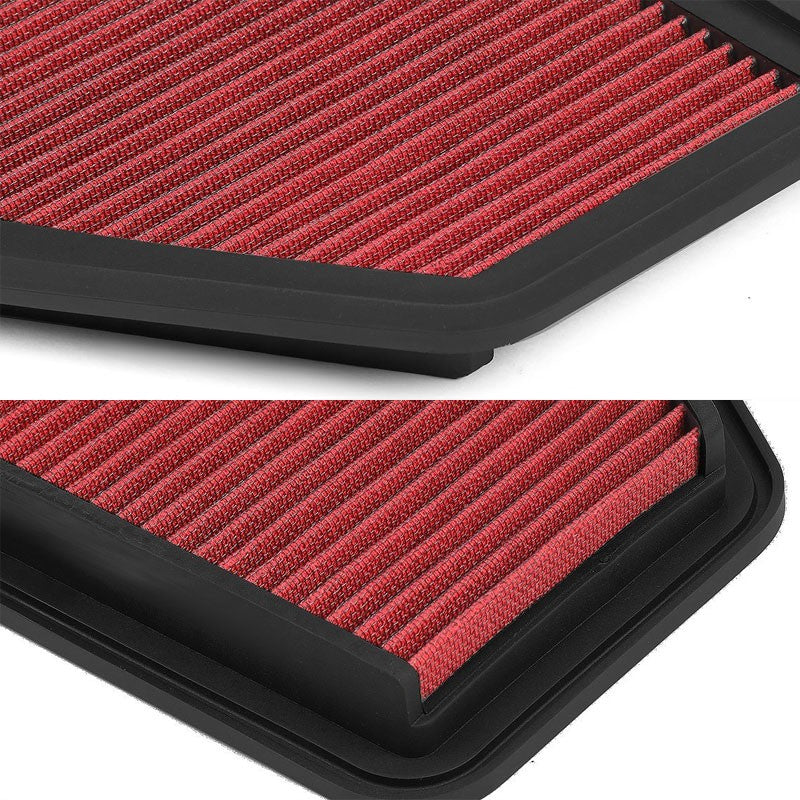 Red High Flow Performance Washable Drop-In Panel Air Filter For 02-10 SC430-Performance-BuildFastCar