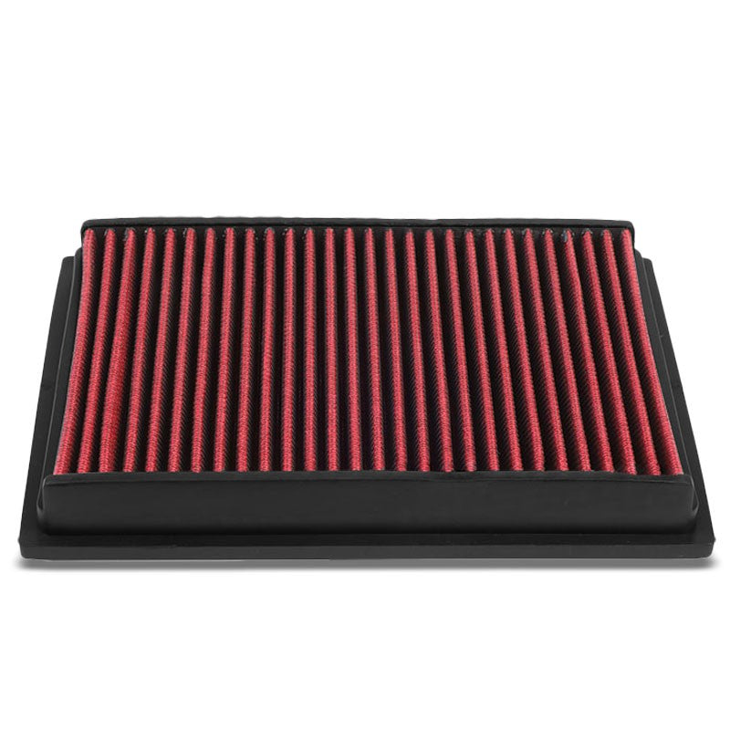 Red High Flow Direct Replacement Drop-In Panel Air Filter For 10-11 Peugeot 307-Performance-BuildFastCar