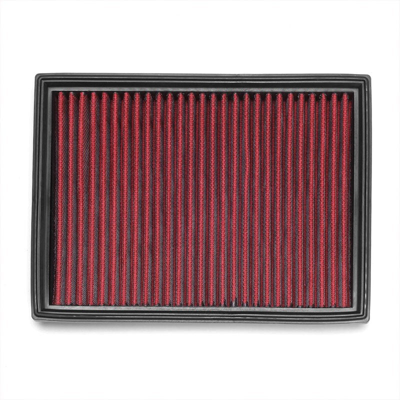 Red High Flow Direct Replacement Drop-In Panel Air Filter For 10-11 Peugeot 307-Performance-BuildFastCar