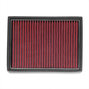 Red High Flow Direct Replacement Drop-In Panel Air Filter For 10-11 Peugeot 307-Performance-BuildFastCar
