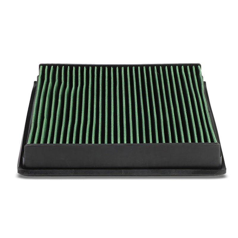 Green High Flow Washable/Reusable Drop-In Panel Air Filter For 02-09 Audi A4-Performance-BuildFastCar