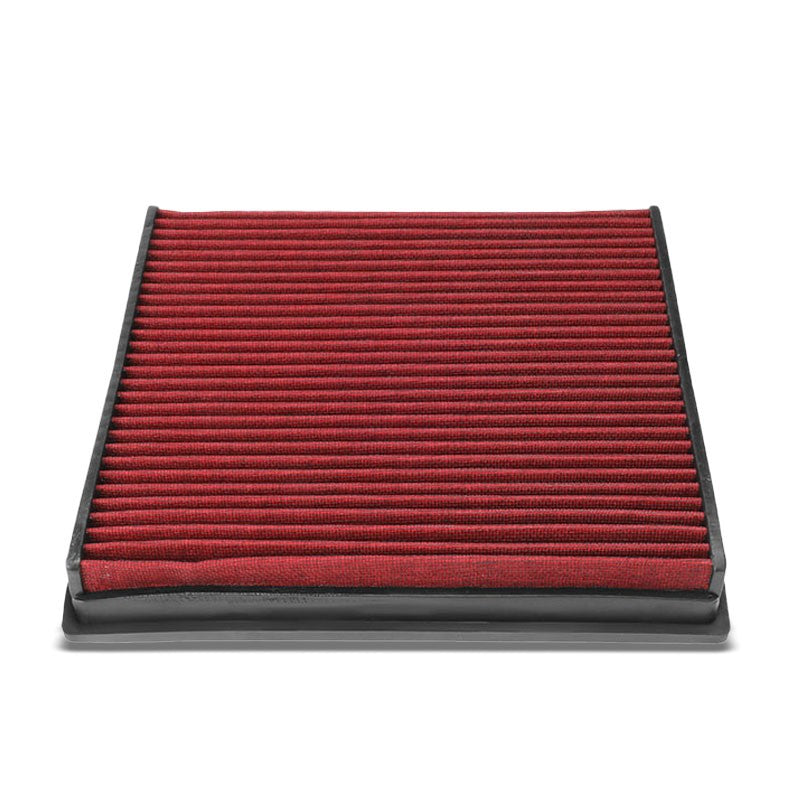 Red High Flow Cotton Washable OE Drop-In Panel Air Filter For Audi 06-11 A6 3.2L-Performance-BuildFastCar