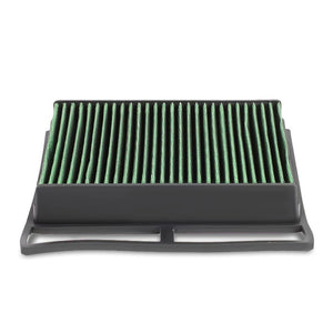 Green High Flow Cotton Wash/Reusable Drop-In Panel Air Filter For 05-17 SL65 AMG-Performance-BuildFastCar