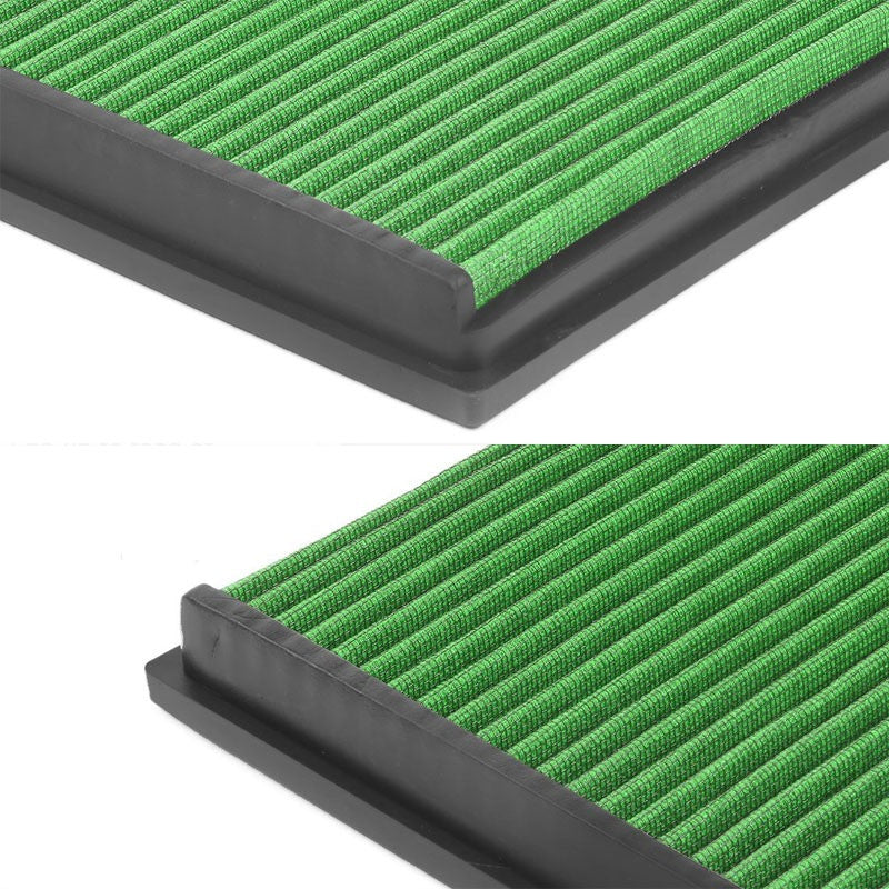Green High Flow Cotton Washable Drop-In Panel Air Filter For 10-15 AMG SLS-Performance-BuildFastCar