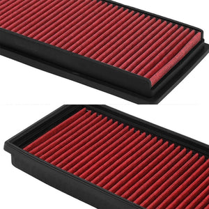 Red High Flow Replacement OE Drop-In Panel Air Filter For 08-15 Benz C63 AMG-Performance-BuildFastCar