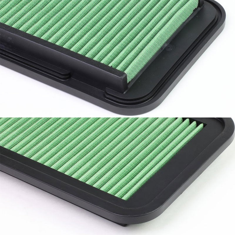 Green High Flow Cotton OE Style Drop-In Panel Air Filter For 13-17 Scion FRS-Performance-BuildFastCar