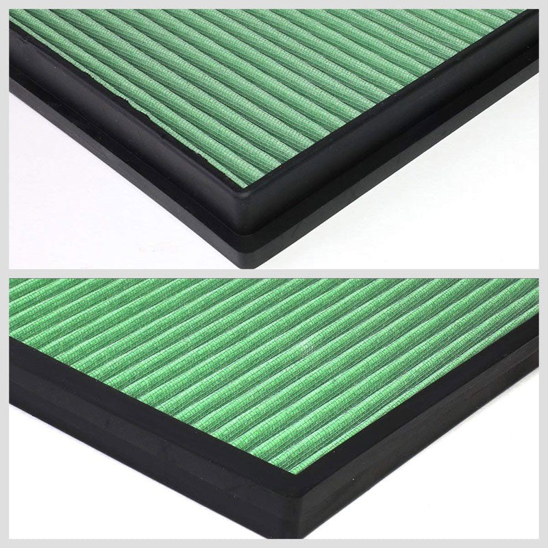 Green High Flow Washable OE Drop-In Panel Air Filter For 99-04 Grand Cherokee-Performance-BuildFastCar