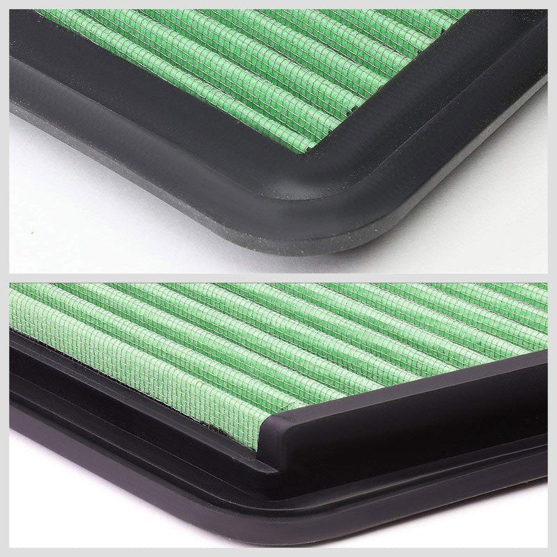 Green High Flow Performance OE Drop-In Panel Air Filter For Lexus 00-06 GS300-Performance-BuildFastCar