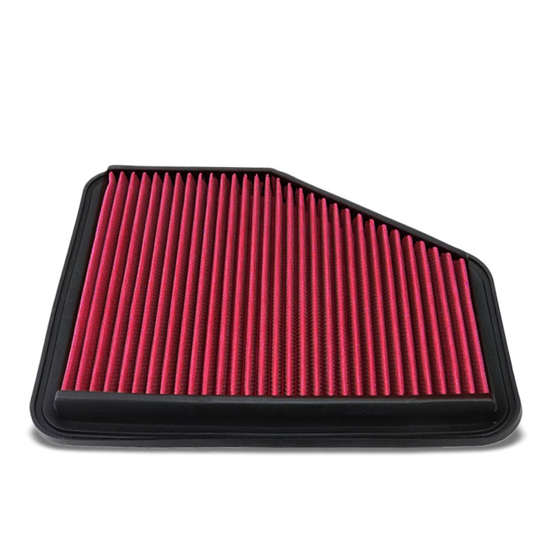 Red High Flow Cotton Washable OE Drop-In Panel Air Filter For Lexus 02-10 SC430-Performance-BuildFastCar