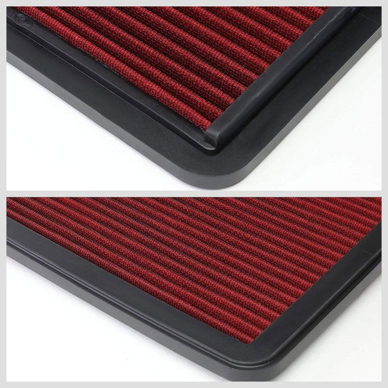 Red Cotton Washable OE Drop-In Panel Air Filter For 07-11 Holden Epica 2.4L L4-Performance-BuildFastCar