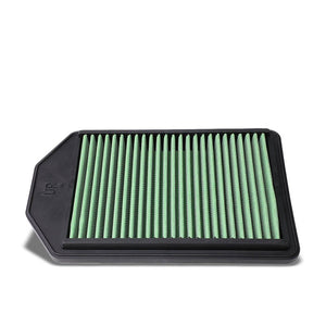 Green High Flow Cotton Washable OE Drop-In Panel Air Filter For 07-09 Honda CR-V-Performance-BuildFastCar