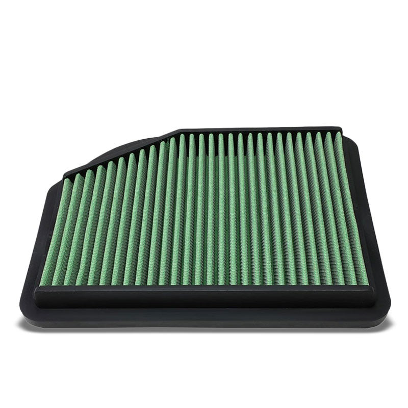 Green High Flow Reusable OE Style Drop-In Panel Air Filter For 12-14 Honda CR-V-Performance-BuildFastCar