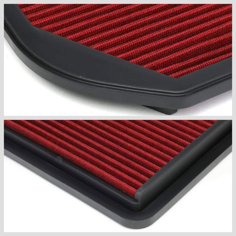 Red High Flow Performance OE Style Drop-In Panel Air Filter For 12-14 Honda CR-V-Performance-BuildFastCar