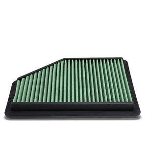 Green High Flow Cotton Washable OE Drop-In Panel Air Filter For 08 Honda City L4-Performance-BuildFastCar