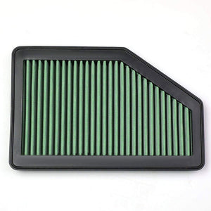 Green High Flow Cotton Washable OE Drop-In Panel Air Filter For 08 Honda City L4-Performance-BuildFastCar
