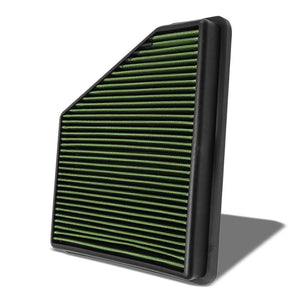 Green High Flow Washable OE Style Drop-In Panel Air Filter For 10-15 Camaro-Performance-BuildFastCar
