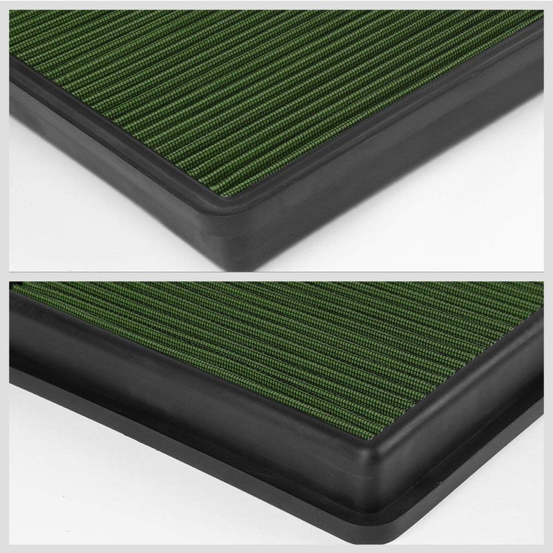 Green High Flow Washable OE Style Drop-In Panel Air Filter For 10-15 Camaro-Performance-BuildFastCar