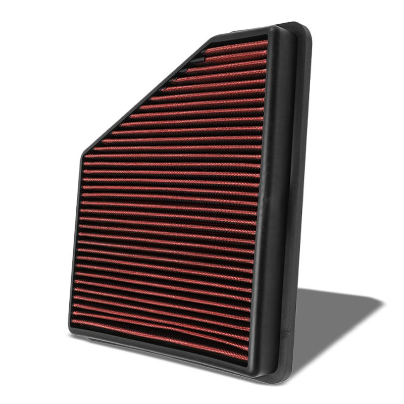 Red High Flow Washable OE Style Drop-In Panel Air Filter For 10-15 Ddoge Camaro-Performance-BuildFastCar