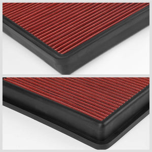 Red High Flow Washable OE Style Drop-In Panel Air Filter For 10-15 Ddoge Camaro-Performance-BuildFastCar