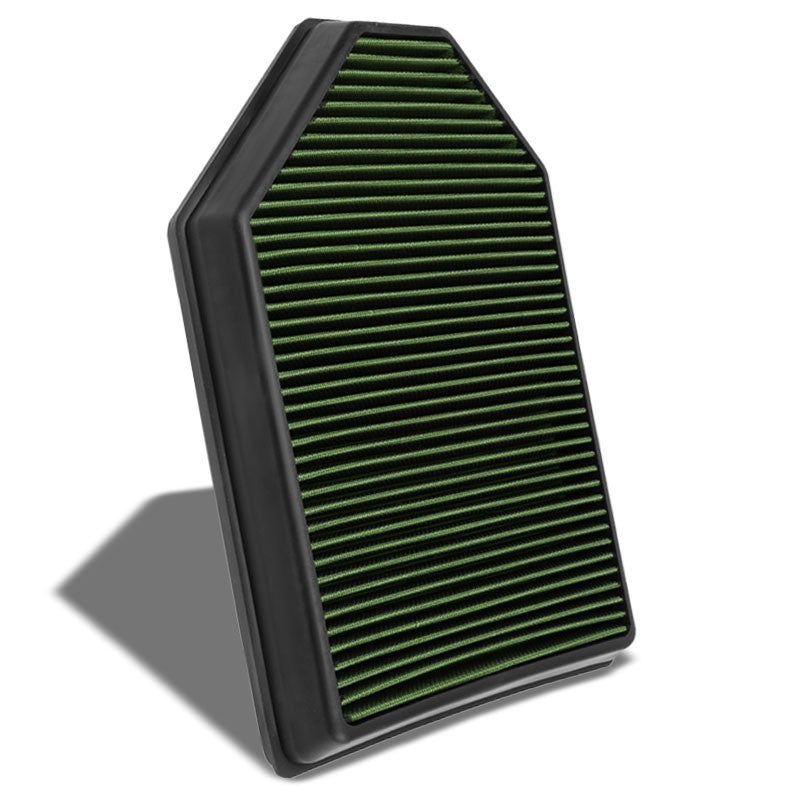 Green High Flow Washable OE Style Drop-In Panel Air Filter For 11-18 Charger-Performance-BuildFastCar