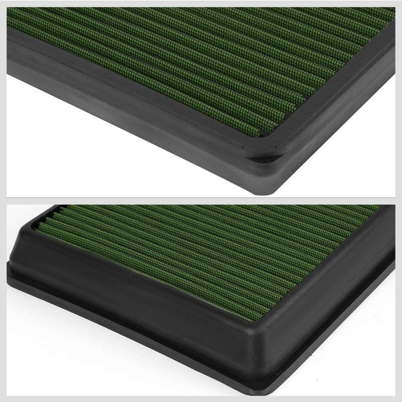 Green High Flow Washable OE Style Drop-In Panel Air Filter For 11-18 Charger-Performance-BuildFastCar