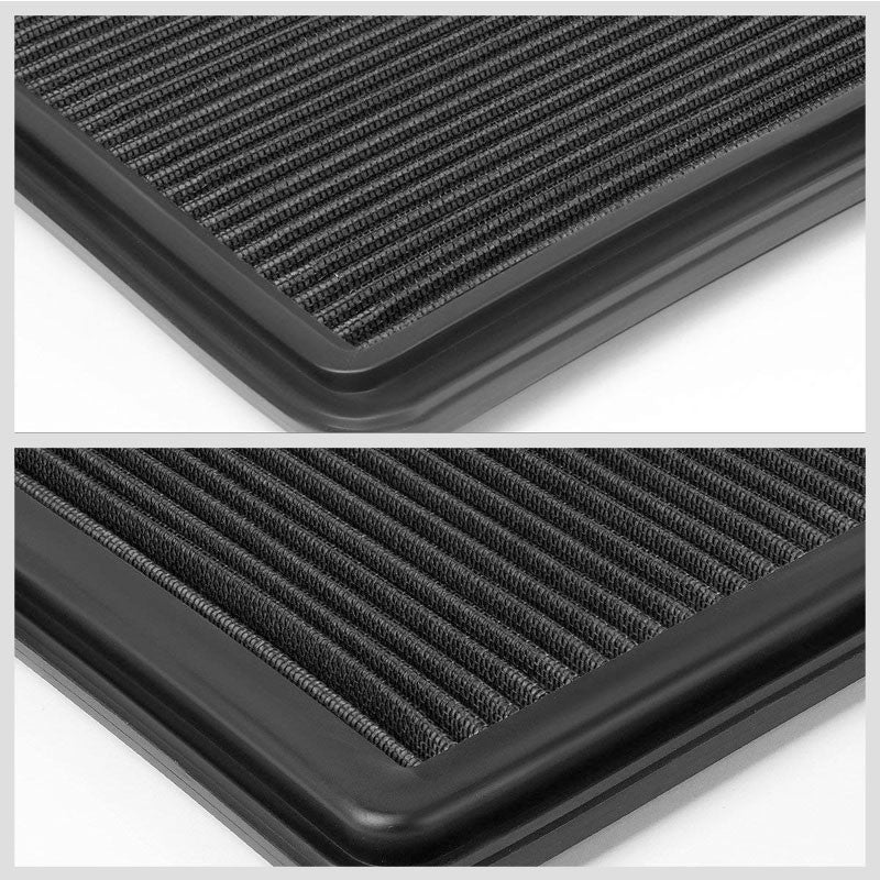 Black High Flow OE Drop-In Replacement Panel Air Filter For 06-15 L200 Diesel-Performance-BuildFastCar