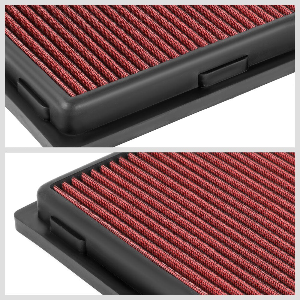 Red High Flow Drop-In Panel Air Filter For 11-21 Grand Cherokee 3.6L 5.7L 6.4L