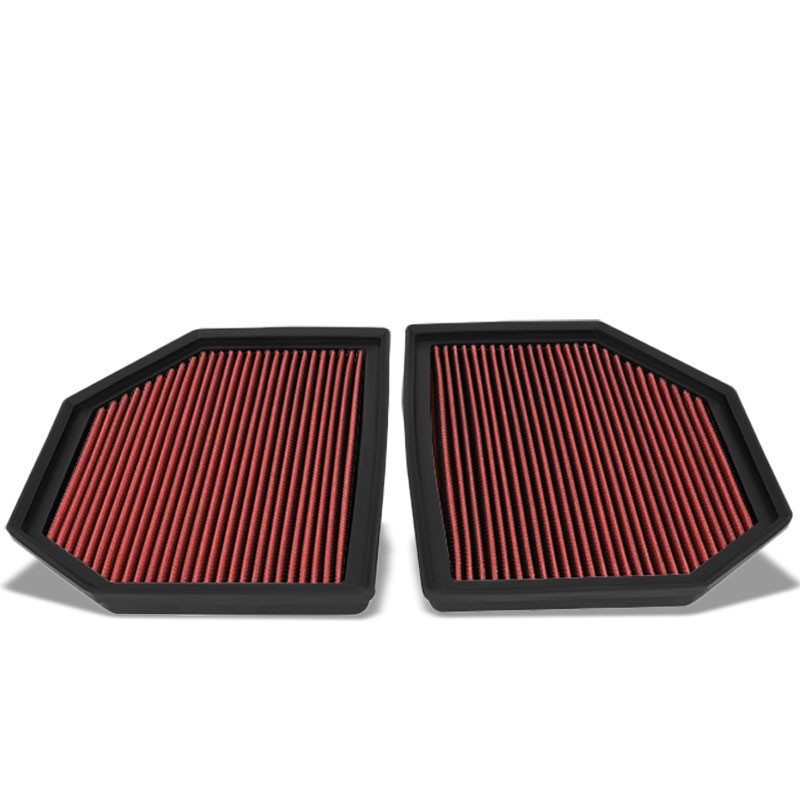 Red Cotton OE Style Dry Drop-In Panel Air Filter For 12-UP BMW M3/M4/M5/M6-Performance-BuildFastCar