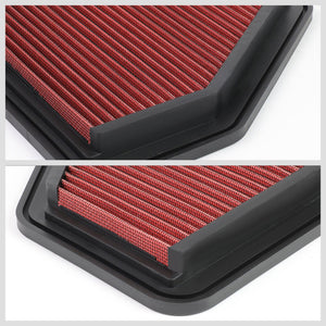Red High Flow Washable Drop-In Panel Air Filter For 06-12 RAV4 2.4L 2.5L 3.5L