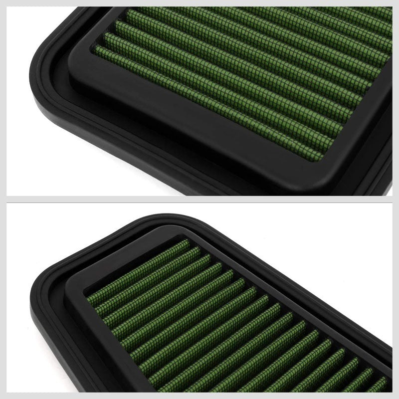 Green Cotton OE Style Drop-In Panel Air Filter For 01-05 Toyota Rav4 2.0L/2.4L-Performance-BuildFastCar