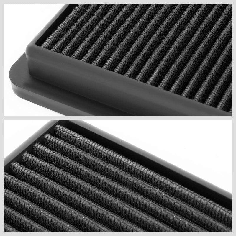 Black Cotton OE Style Drop-In Panel Air Filter For 12-18 Mazda 3 2.0L/2.3L/2.5L-Filter-BuildFastCar-BFC-AIRFILPAN-184-BK