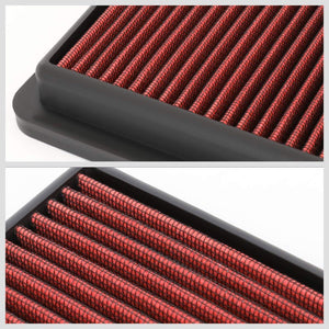 Red Cotton OE Style Drop-In Panel Air Filter For 12-18 Mazda 3 2.0L/2.3L/2.5L-Filter-BuildFastCar-BFC-AIRFILPAN-184-RD