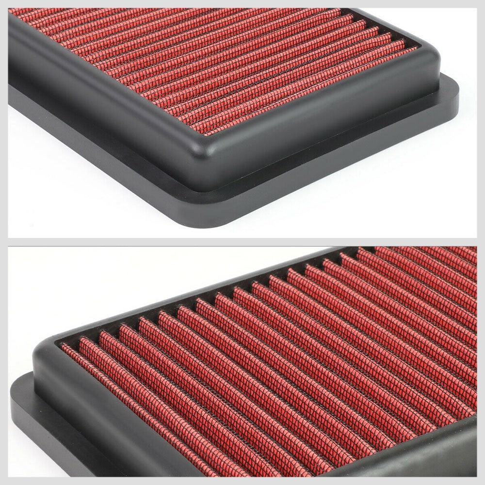 Red High Flow Washable Drop-In Panel Air Filter For 16-19 Mazda MX-5 Miata 2.0L