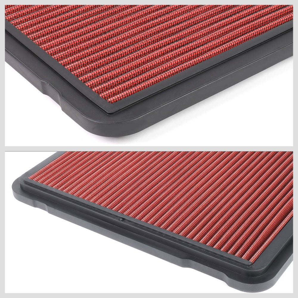 Red High Flow Drop-In Panel Air Filter For 98-07 LX470/Land Cruiser 4.7L V8
