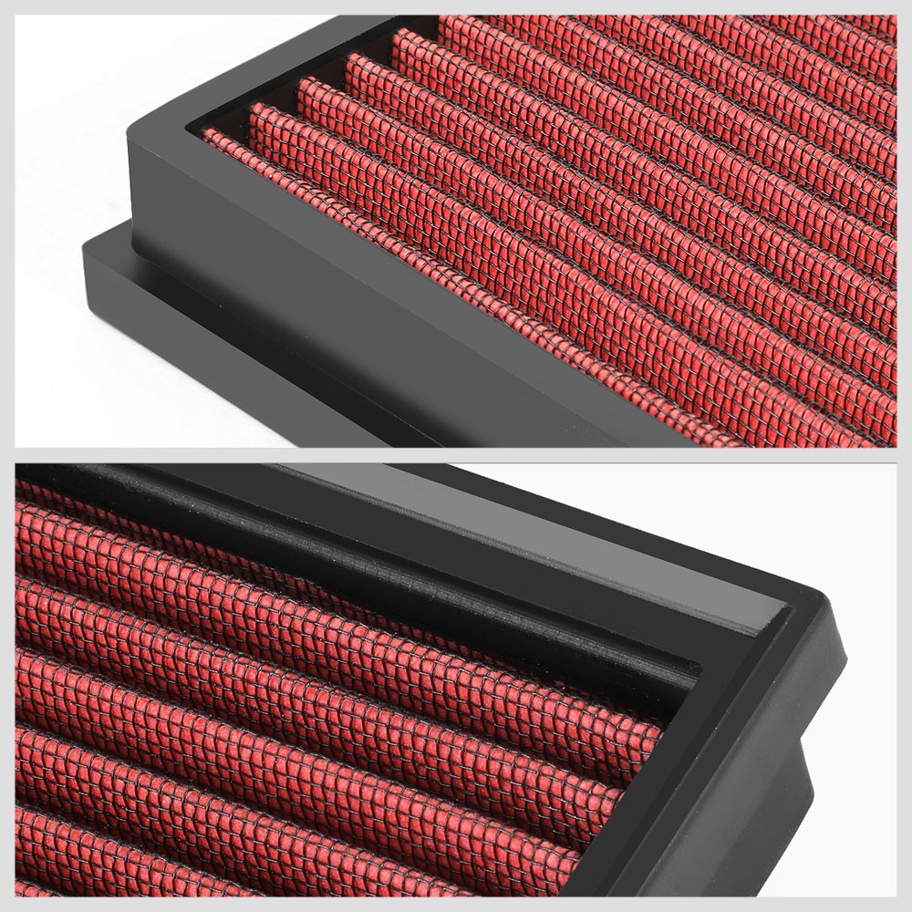 Red High Flow Washable Drop-In Panel Air Filter For 08-09 Buick Allure/LaCrosse