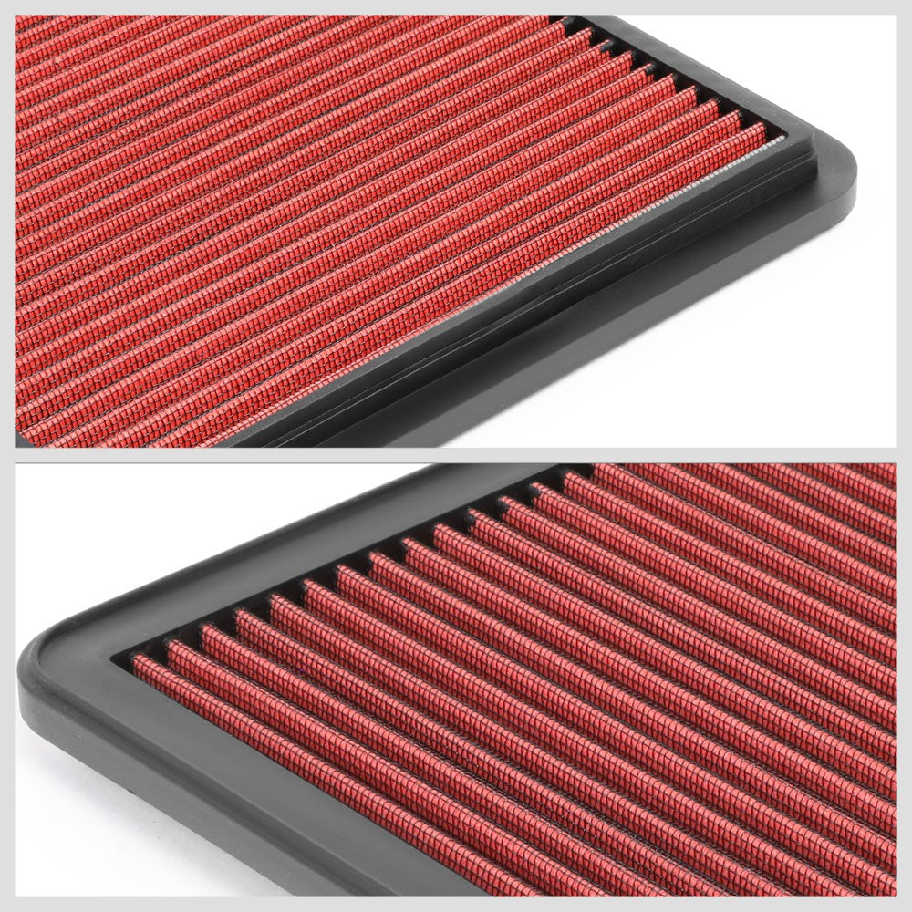 Red High Flow Washable Drop-In Panel Air Filter For 04-06 Suzuki Verona 2.5L