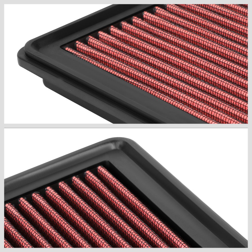 Red High Flow Drop-In Panel Air Filter For 11-20 Explorer 2.0T 2.3T 3.0T 3.5L