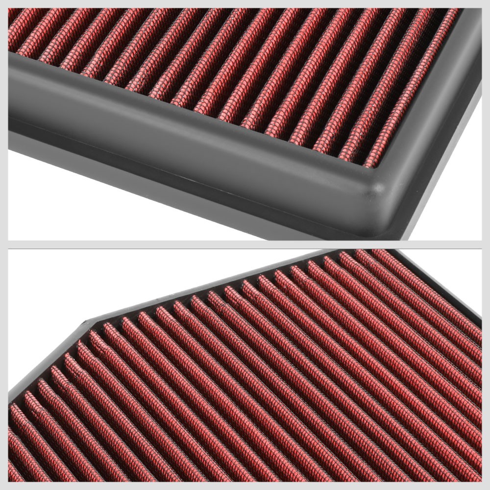 Red High Flow Washable Drop-In Panel Air Filter For 17+ 530e 530i 2.0L/540i 3.0
