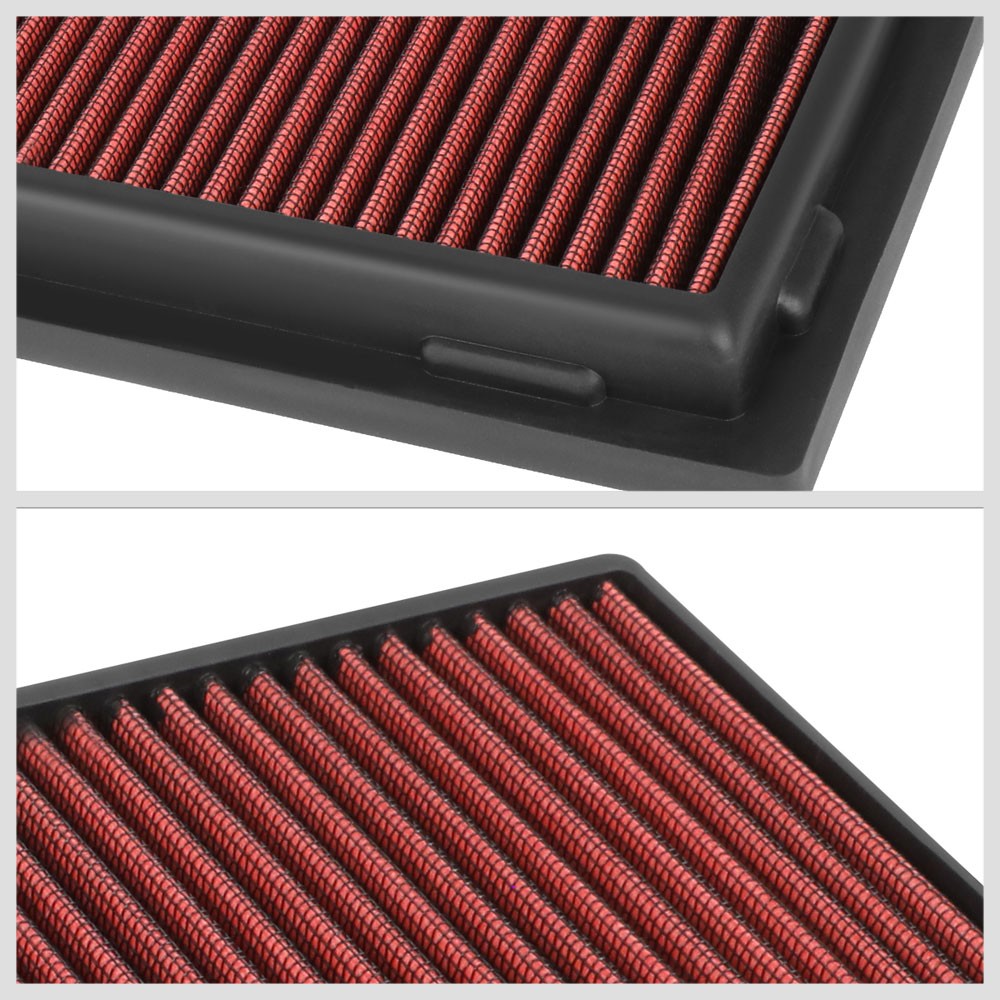 Red High Flow Washable Drop-In Panel Air Filter For 13-18 Avalon 2.5L Hybrid