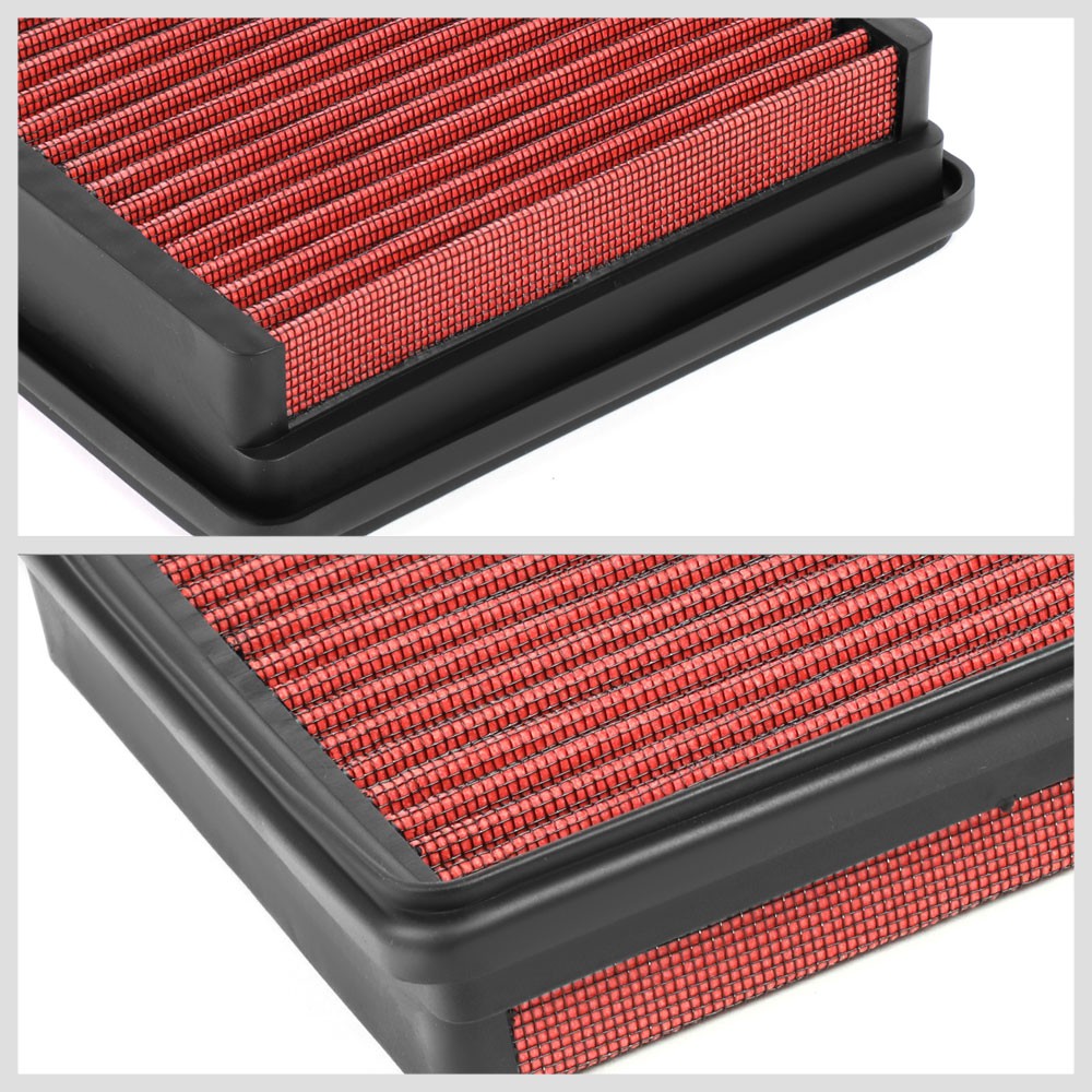 Red High Flow Washable Drop-In Panel Air Filter For 82-92 Camaro 2.8L 5.0L 5.7L