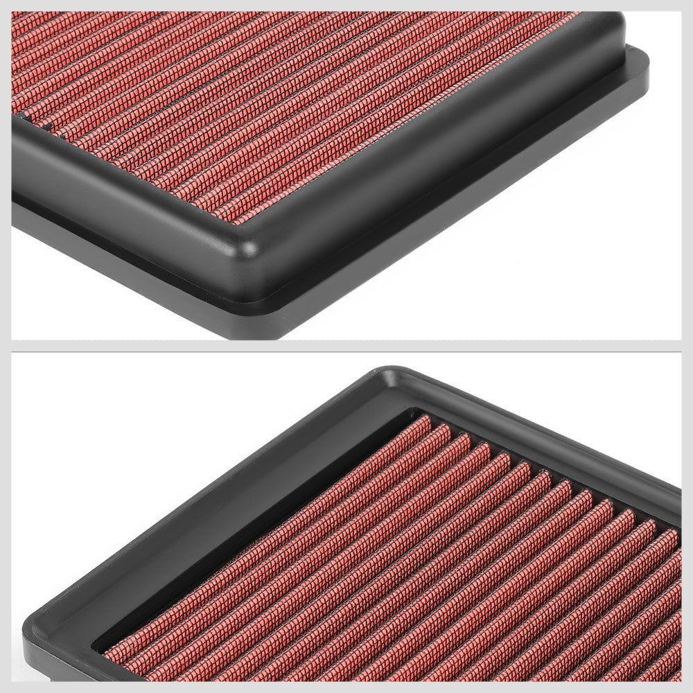 Red High Flow Washable Drop-In Panel Air Filter For 07-09 XK/03-09 XKR 4.2L V8
