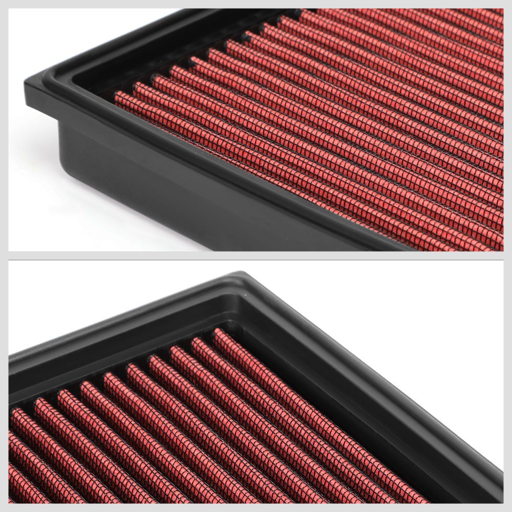 Red High Flow Washable Drop-In Panel Air Filter For 13-21 Trax 1.4L 1.8L