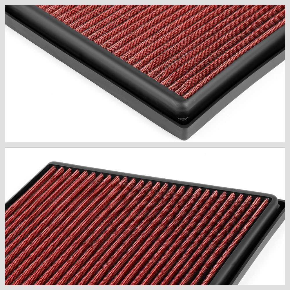 Red High Flow Washable Drop-In Panel Air Filter For 14-21 Cooper 1.5L 2.0L Turbo