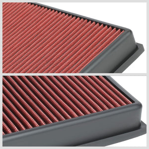 Red High Flow Washable Drop-In Panel Air Filter For 05-12 335d 3.0L Diesel