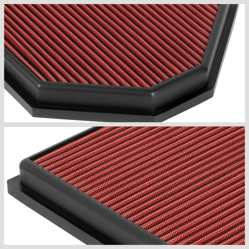 Red High Flow Drop-In Panel Air Filter For 11-17 X3 2.0T 3.0L/14-18 X4 2.0T