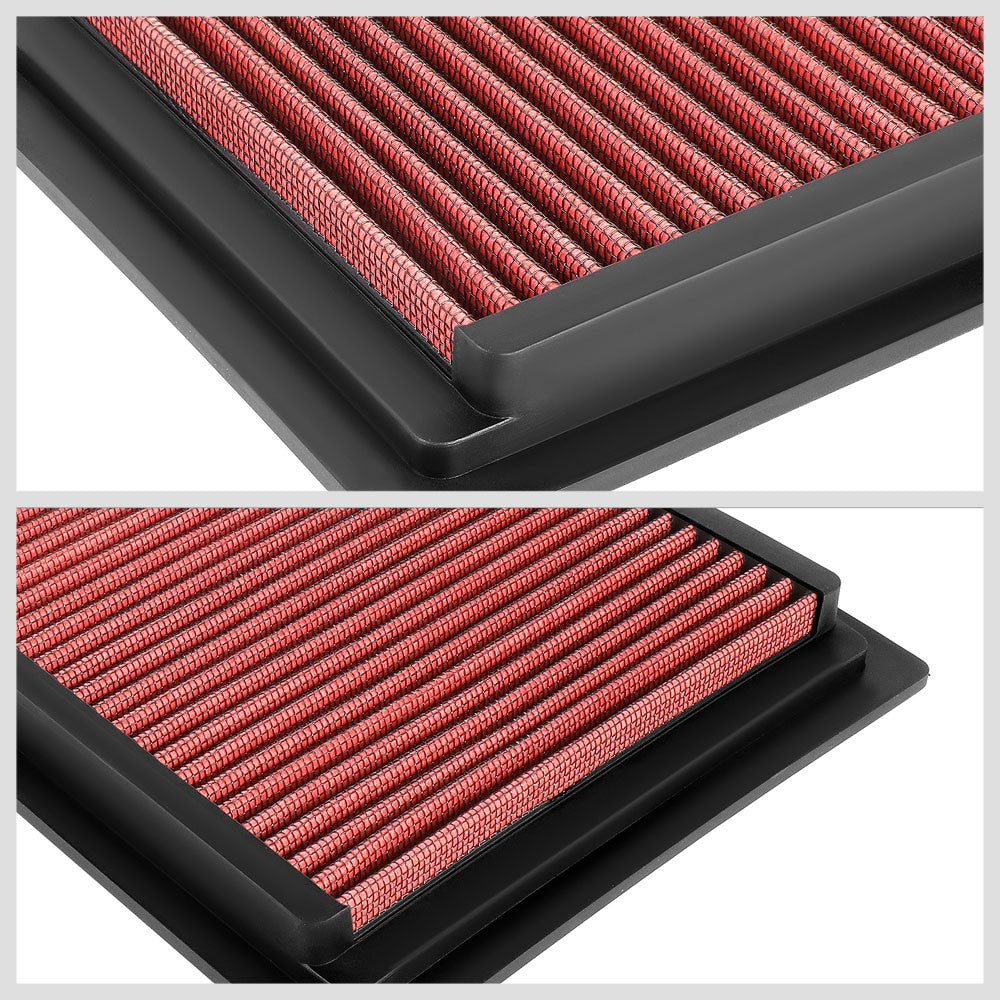 Red High Flow Drop-In Panel Air Filter For 07-10 Compass Patriot Caliber