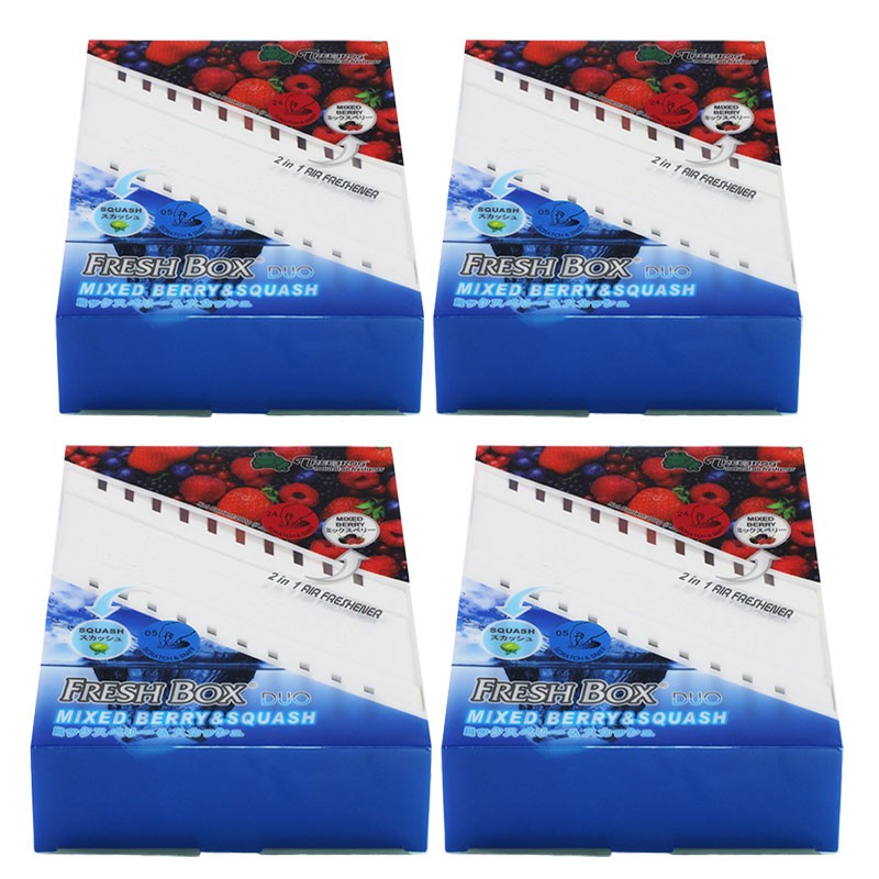 4xBox Mixed Berry Squash Scent Gel 200g Auto/Car Air Freshener Odor Smell Remove-Accessories-BuildFastCar